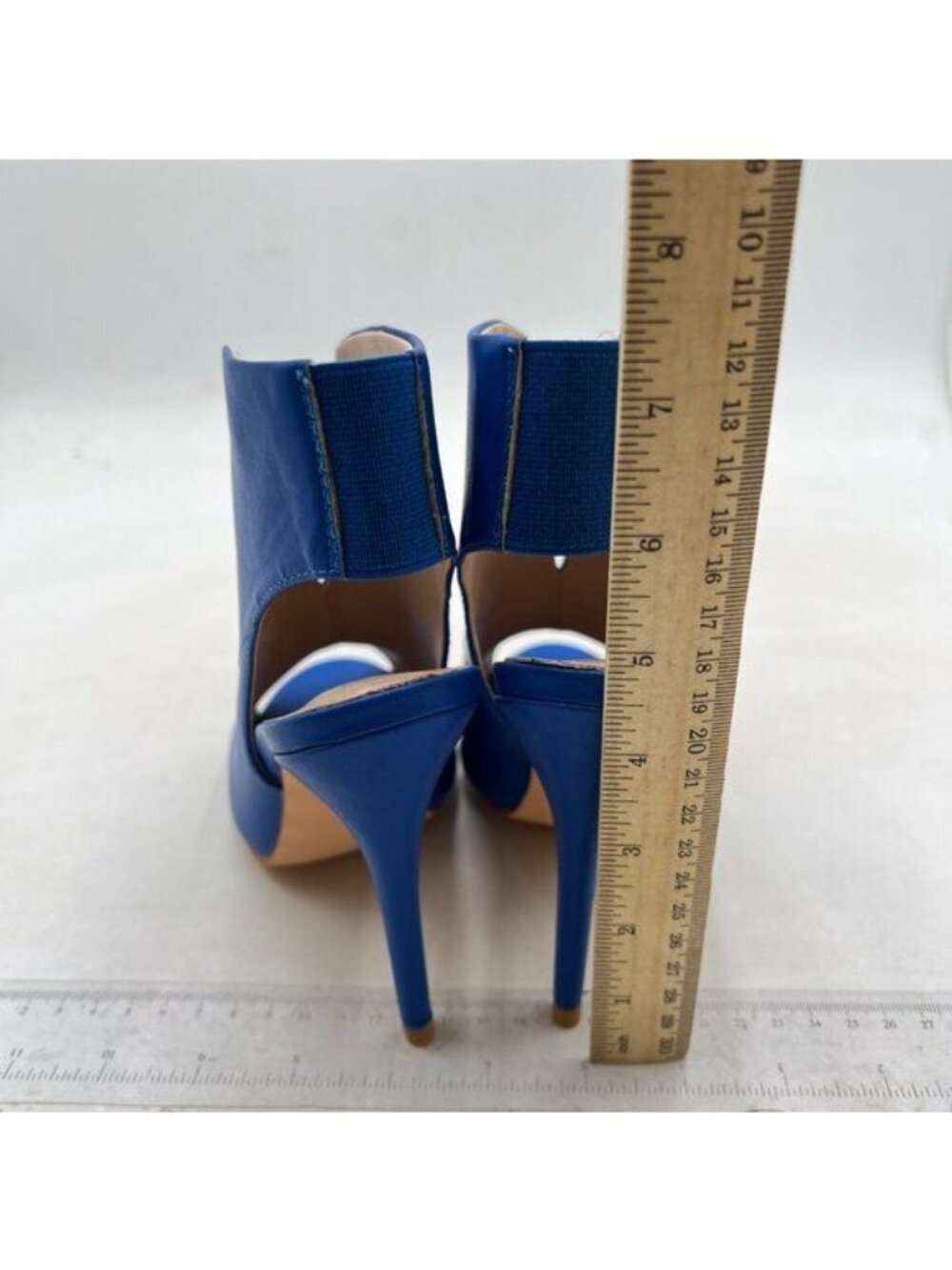 YDN Women's Chic Slingback Peep Toe Stiletto High Heel Sandals Ankle Boots Blue - Picture 5 of 8
